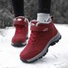 Men Plush Ankle Boots Platform Anti Slip Women Winter Warm Cotton Shoes Wear-resistant Casual Walking Thick Bottom Shoes 2024