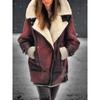 Fur Integrated Women's Coat Leather Thermal Jacket