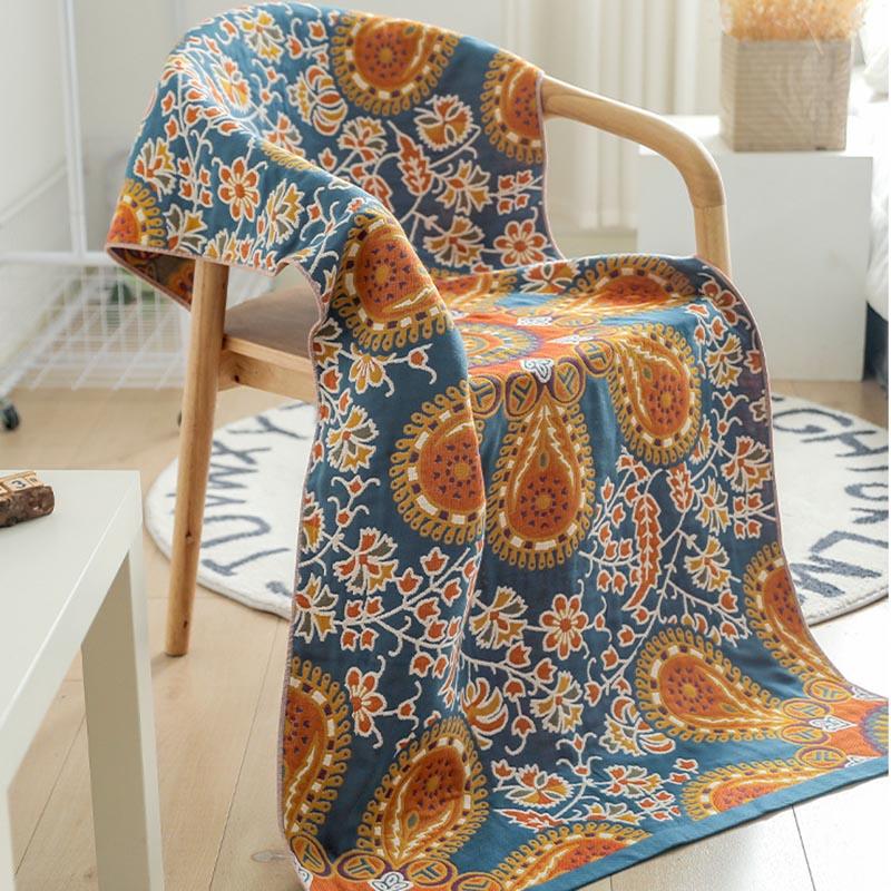 Cotton Bath Towel Absorbent Quick Dry Four Layers Adult Large Bath Towel Spring and Autumn Models Soft Not Easy To Lose Hair Oversized Wrap Towel