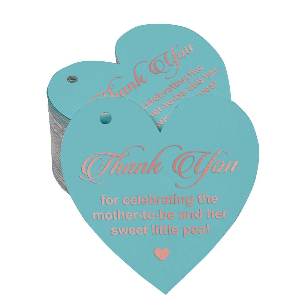 Inkdotpot 100 шт. в упаковке, спасибо за празднование дня рождения будущей мамы, бумажные бирки, поделки, настоящая серебряная фольга, подвеска