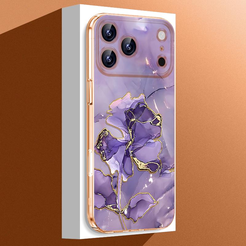 Прозрачный чехол для телефона с мраморным узором для iPhone 17 16 15 14 13 Pro Max 17 Pro 11 Кристально чистый ударопрочный жесткий поликарбонатный чехол
