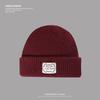 Autumn and Winter Hats for Women Cute Bear Cloth Label Woolen Hat Warm Ear Protection  Outdoor Street Knitted Hat  Small Cold Hat Showing Face