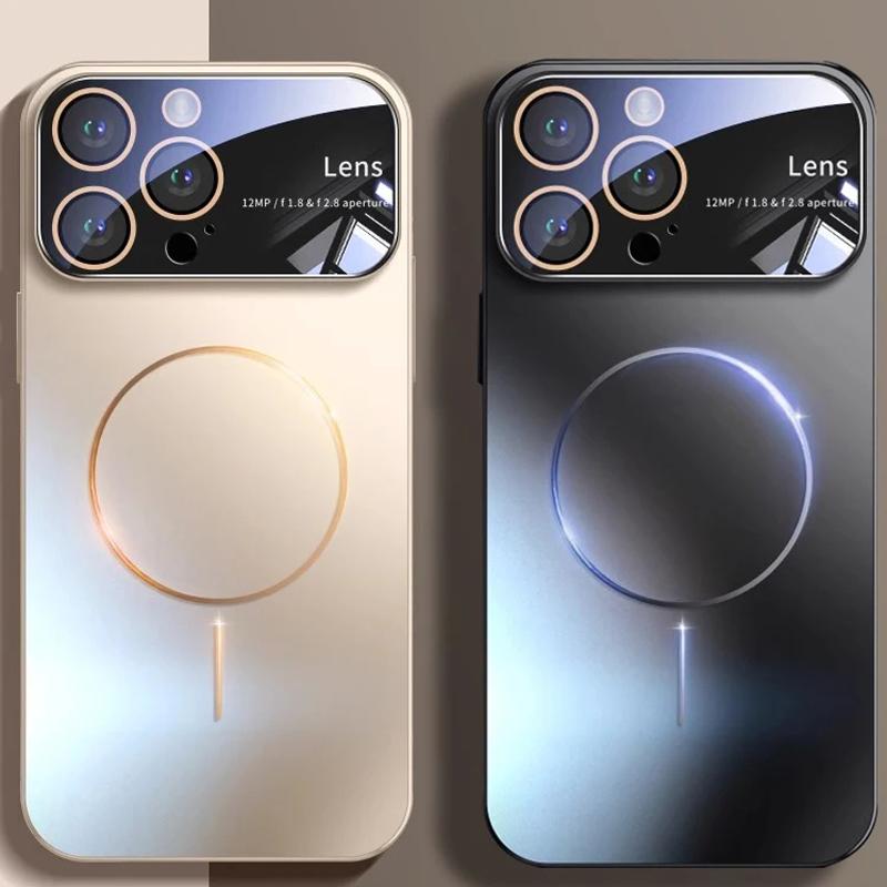 Luxury For Magsafe Wireless Charging Case for iPhone 16 15 14 13 12 11 Pro Max Magnetic Shockproof Matte Camera Protection Cover