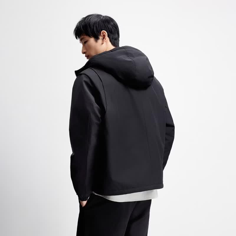 Мужская хлопковая куртка Jack & Jones со съемным капюшоном