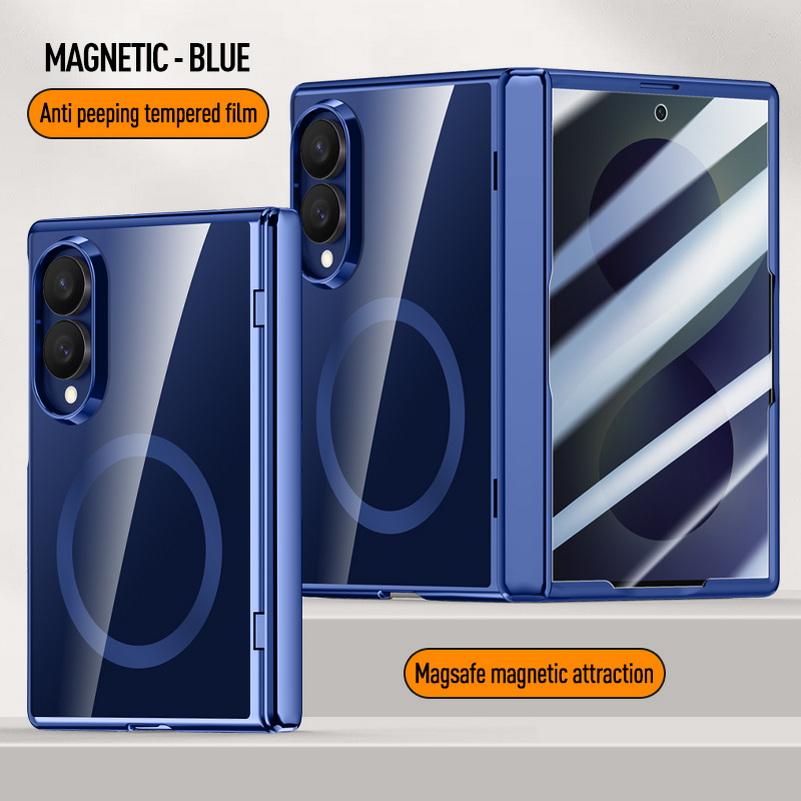 Прозрачный Магнитный Кольцо Передний Экран Стекло Защитный Чехол Для Samsung Galaxy Z Fold 8 Ultra Z Fold8 Fold7 Пружинный Шарнирный Чехол