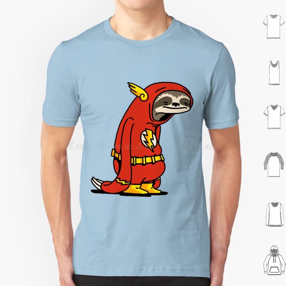 Flash Sloth Funny Superhero T Shirt Big Size 100 Cotton Flash Sloth Funny Superhero