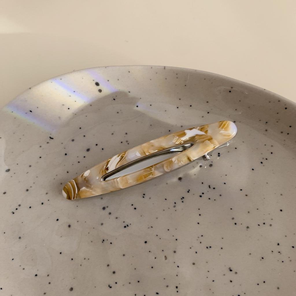 2 шт./набор Ацетатные заколки для волос Полые овальные заколки-уточки для челки Геометрические заколки Боковые заколки для волос Женские Девичьи Аксессуары для волос