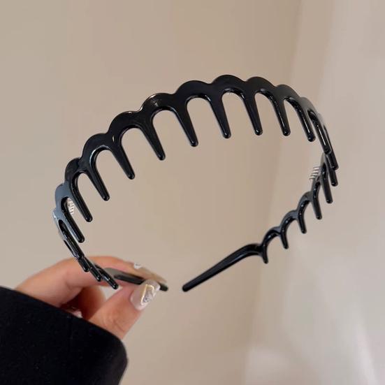 Силиконовый обруч для волос U-образной формы, нескользящая повязка на голову с зубчиками, универсальная повязка для прически, регулируемая расческа для волос, аксессуар для волос