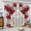 2pcs Set Modern Abstract Golden Butterfly & Leaf Curtains Versatile Polyester Drapes for Living Room, Bedroom, Kitchen Decor