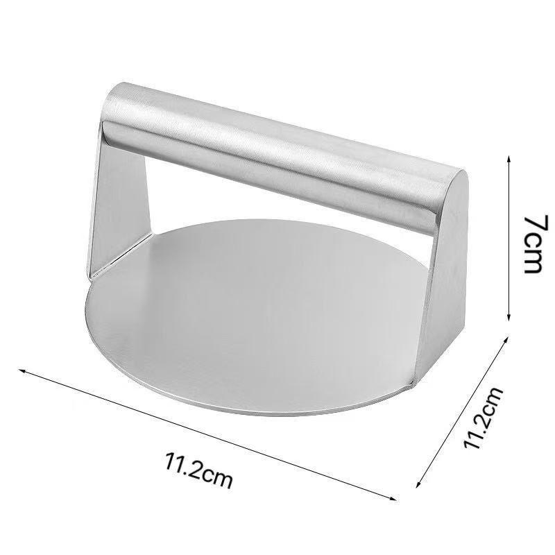 Пресс для смэш-бургеров из нержавеющей стали с ручкой Круглая форма для прессования мяса Инструмент для прессования гамбургеров Кухонные аксессуары Бытовые