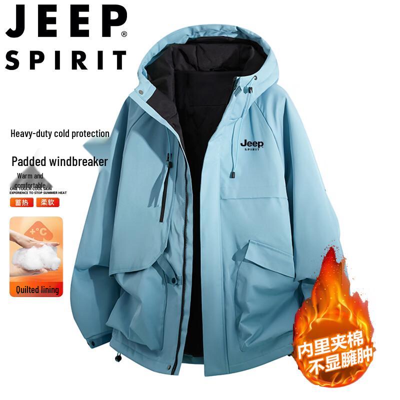 Мужская зимняя стеганая куртка с капюшоном JEEP SPIRIT