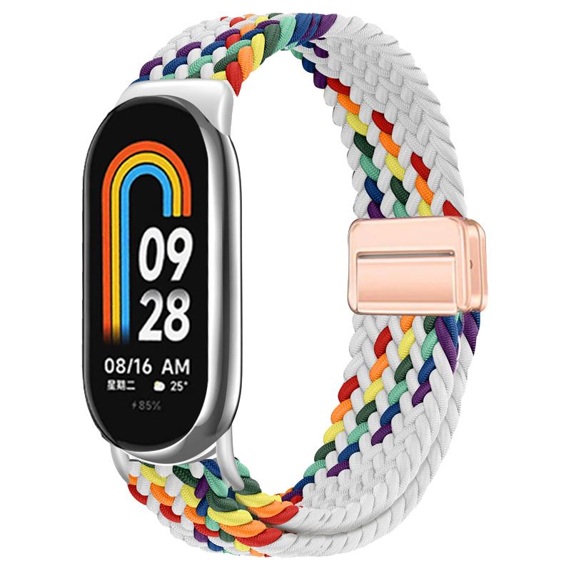Для Xiaomi Mi Band 10 ремешок Аксессуары дышащий нейлон Магнитный плетеный Браслет ремень pulseira correas для Xiaomi Mi band 9 8