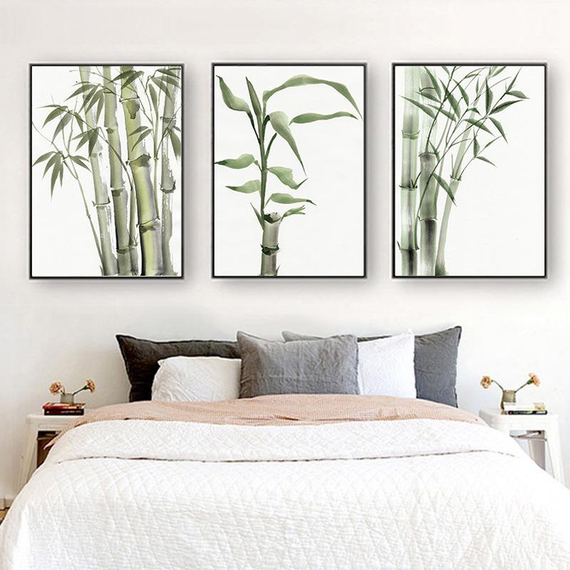 Traditional Chinese Painting Abstract Bamboo Steadily High Vintage Canvas Painting Wall Picture For Living Room No Frame
