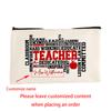 Personalized Educator Canvas Pencil Case Zipper Makeup Bag Back To School Graduation Appreciation Summer Camp End of Term Gift