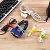 10 шт. Цветные силиконовые стяжки для кабелей DIY Брелок Украшение для сумки Подвеска Ремешок для связки данных Многофункциональный держатель для сумки