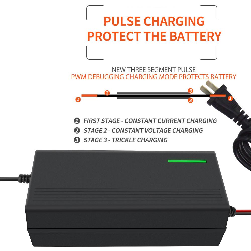 Зарядное устройство для свинцово-кислотных аккумуляторов, импульсное зарядное устройство для ремонта, интеллектуальная быстрая зарядка 12 В 10 А, полностью автоматическое черное зарядное устройство для автомобильных и мотоциклетных аккумуляторов