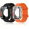 NEW Glass Case+Strap for Apple Watch Band 40 41 44 45 42 46mm Screen Protectors case for Apple IWatch Series 11 10 9 8 7 6 54