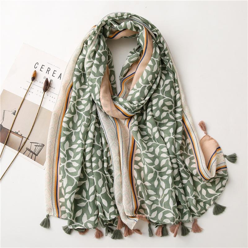 Summer Ventilate 85*180cm Luxury Ladies Soft Women Viscose Scarf Female Cotton Linen Feeling Shawl Tassel Muslim Hijab