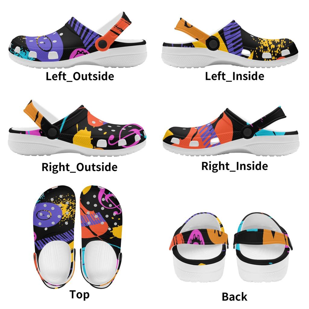 Colorful EVA Garden Shoes Women Men Printed Breathable Slip On Clogs Lightweight Beach Pool Bathroom Sandals Summer Daily Wear