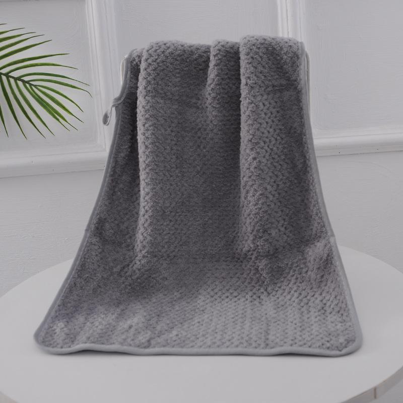 Полосатое банное полотенце из кораллового флиса - впитывающее, утолщенное, для пляжа и домашнего использования