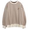 Striped, Hoodie, Women's, Top, Loose Fit, T-shirt