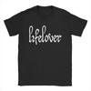 Men's T-Shirt Lifelover White Solid Logo Fun Pure Cotton Tee Shirt Short Sleeve T Shirt Crew Neck Tops 6XL