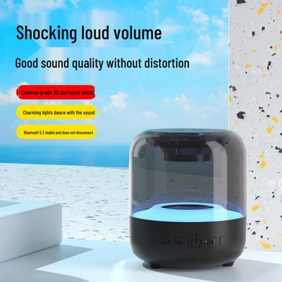 Умная колонка с Bluetooth и искусственным интеллектом, со стереозвуком и красочной светодиодной подсветкой
