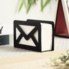 Black Metal Tissue Holder Envelope Design Paper Holder Tissue Storage Box  Office