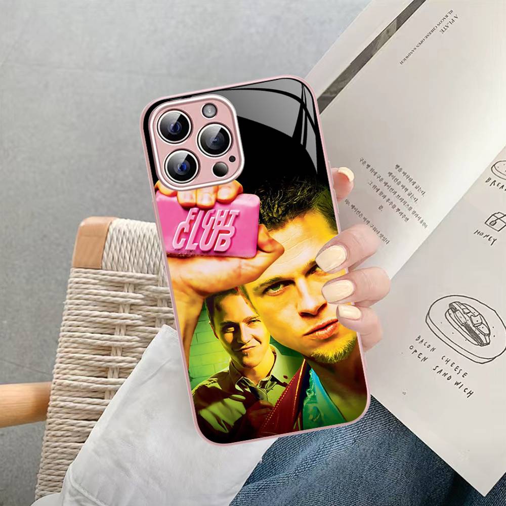 M-Movie F-Fight Club Tempered Glass For Iphone 14 13 12 11 Pro Mini XS MAX 14Plus X XS XR Cover