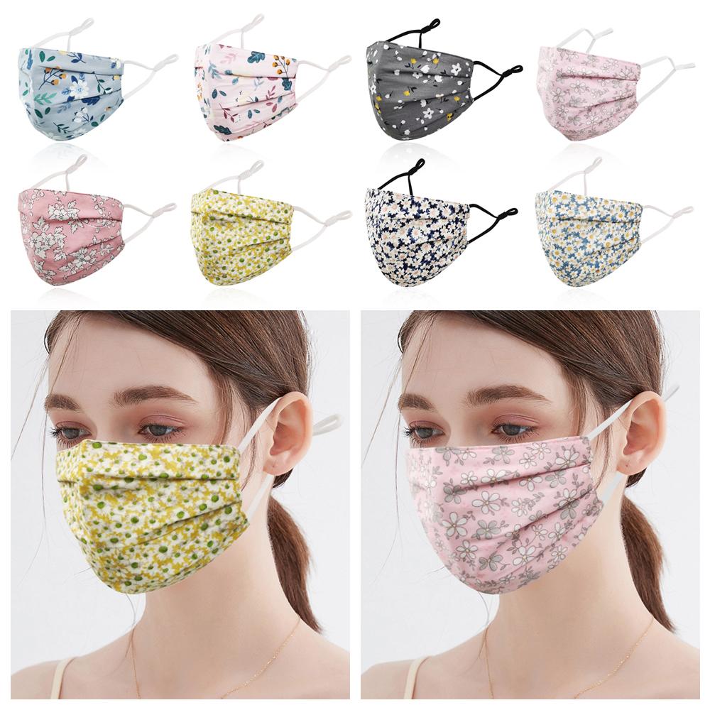 Washable Breathable Face Mask Anti-UV Sunscreen Mask Fashion Cotton Printing Mask Outdoor Sports