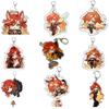 Периферийный кулон Genshin Impact Funina Navelet Jutana Xida Thunderbolt General Mandrill Bell Leaving Kerry Keychain
