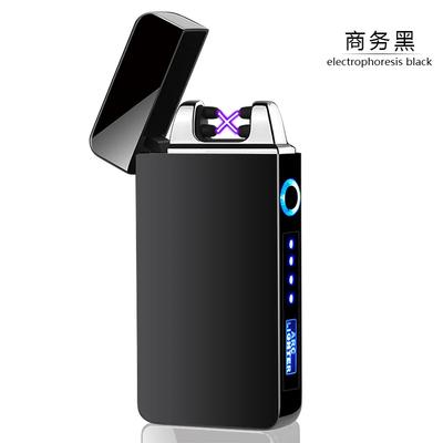 Hot Boutique Creative Portable Windproof USB Strong Pulse Double Arc Lighter Rechargeable Touch Sensor Fashion Ignition Tool