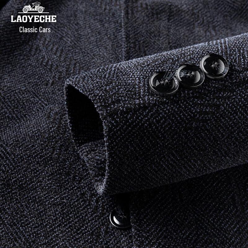 Мужское зимнее пальто средней длины из смесовой шерсти со съемным меховым воротником