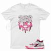 Белая футболка DRIPPY для J1 Zion 1 Marion Metallic Burgundy Pink One
