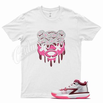 Белая футболка DRIPPY для J1 Zion 1 Marion Metallic Burgundy Pink One