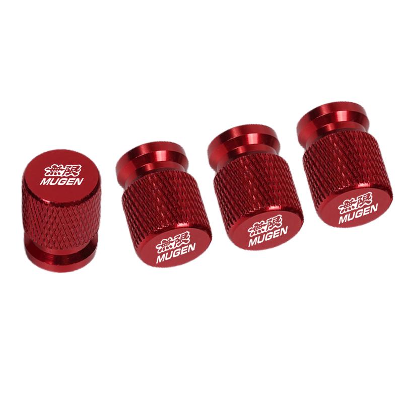 4pcs Car CNC Aluminum Tire Valve Air Port Stem Cover Caps For Honda Mugen Power Civic Accord CRV Hrv Fit Jazz Accessories AM3