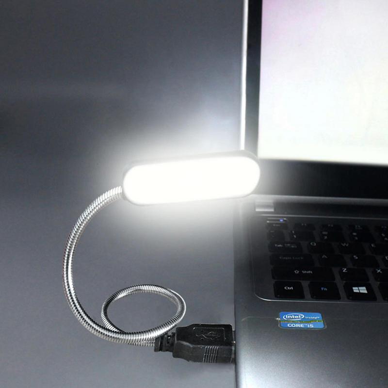 USB Reading Night Lamp Mini 6 LED Book Lamp White Color Table Desk Lamp For Laptop Power Bank Notebook PC Computer
