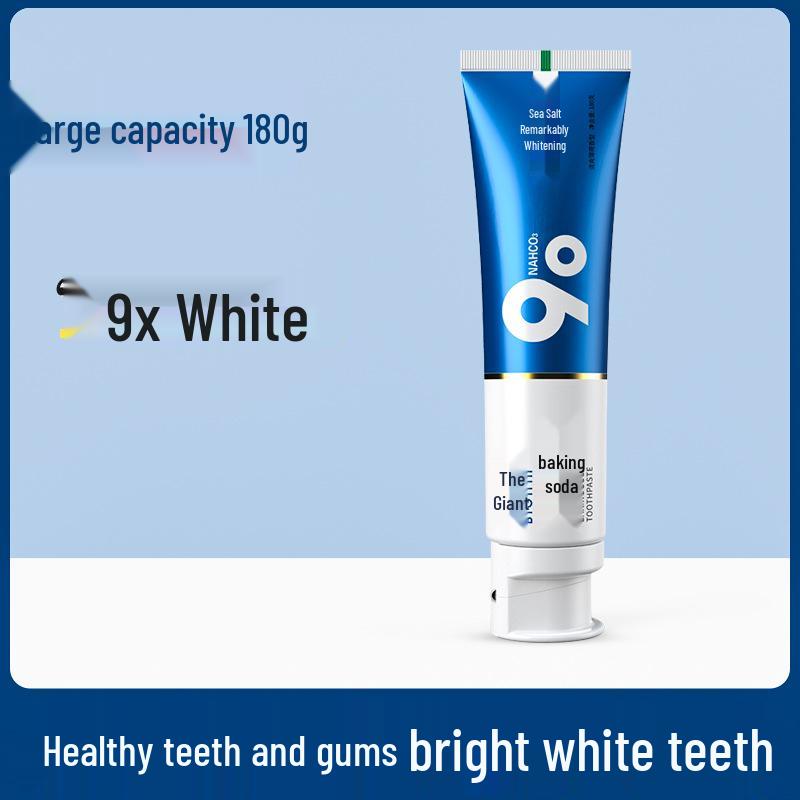 Морская соль Пищевая сода Отбеливающая зубная паста: Борется с неприятным запахом изо рта, пятнами, зубным камнем; Освежает, Осветляет, Защищает десны, Против кариеса, Большой размер