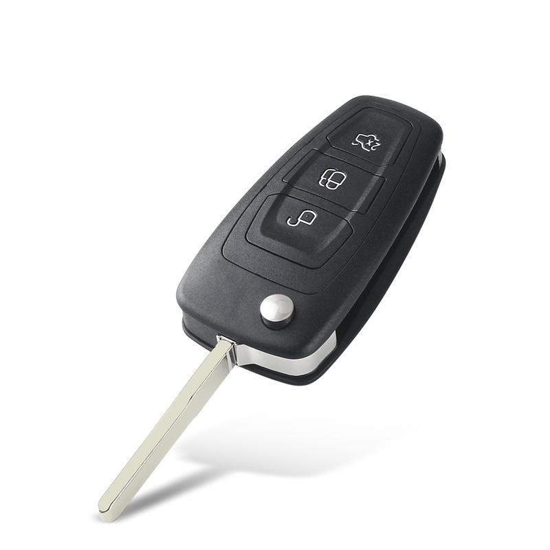 KEYYOU 3 Buttons Fob Modified Flip Folding Remote Car Key 433MHz 4D63 Chip For FORD Focus Fiesta Mondeo With HU101 Blade ASK