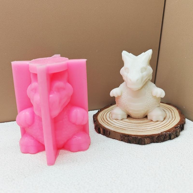 High Temperature Resistant Silicone Dinosaur Scented Candle Mold Perfect For Crafting Unique Scented Candle