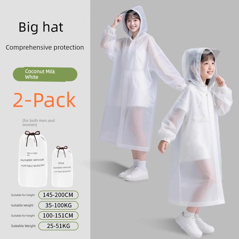 Children's Portable Disposable Thickened Long Raincoat for Full-Body Protection Against Heavy Rain, Suitable for Outdoor Use, Boys and Girls