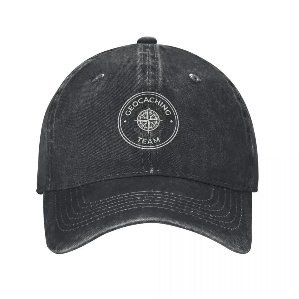 Geocaching team logo round Baseball Cap Uv Protection Solar Hat derby hat Hat Unisex Luxury Rave Womens Beach Outlet Unisexs