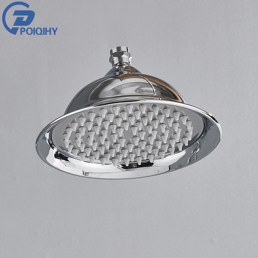 POIQIHY Brass Golden Rainfall Shower Head Shower Faucet Head Bathroom Replace Rain Showerhead Antique Brass Showerhead Accessory