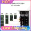 M.2 SATA To PCIE Adapter Card Double Disc Dual-Disk Array Card RAID M2 SATA Extended Card PCIe X1/X4/X8/X16 Support M.2 SSD
