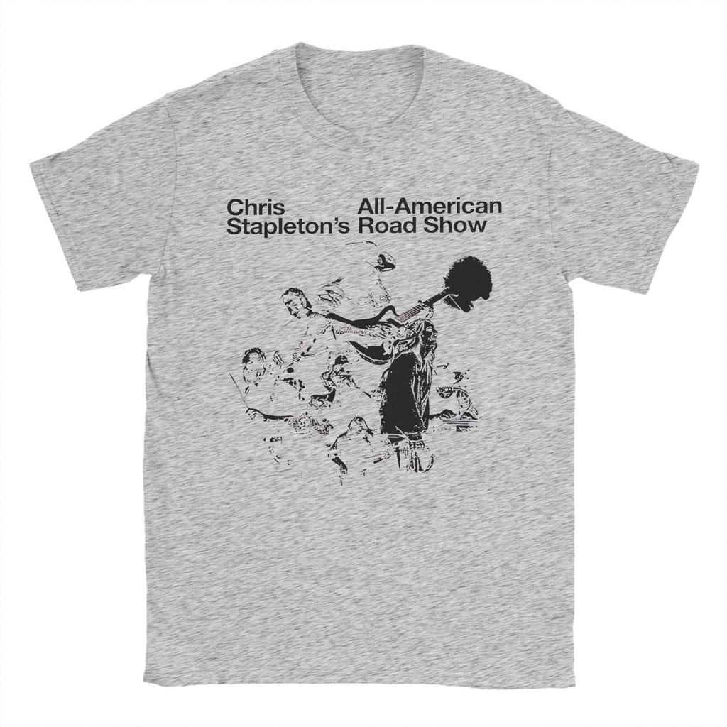 New Arrival Chris Stapletons AllAmerican Road Show Tour T Shirt For Unisex 100 Cotton Tshirts Short Sleeve Tops