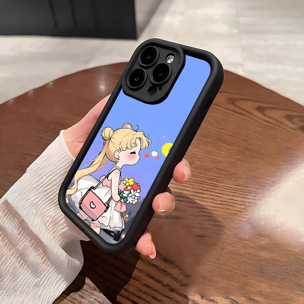 Cartoon S-Sailor Moons Phone Case For IPhone 17 Pro Max 15 Pro 16 14 Plus 12 13 Mini 11 Pro Shockproof Soft Cover