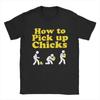 Men's How To Pick Up Chicks T Shirt Cotton Tops Funny Short Sleeve Crewneck Tee Shirt Party T-Shirt