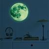 Living Room Decorate Luminous Moon 3d Wall Stickers Glow In The Dark Wall Sticker Home Decor