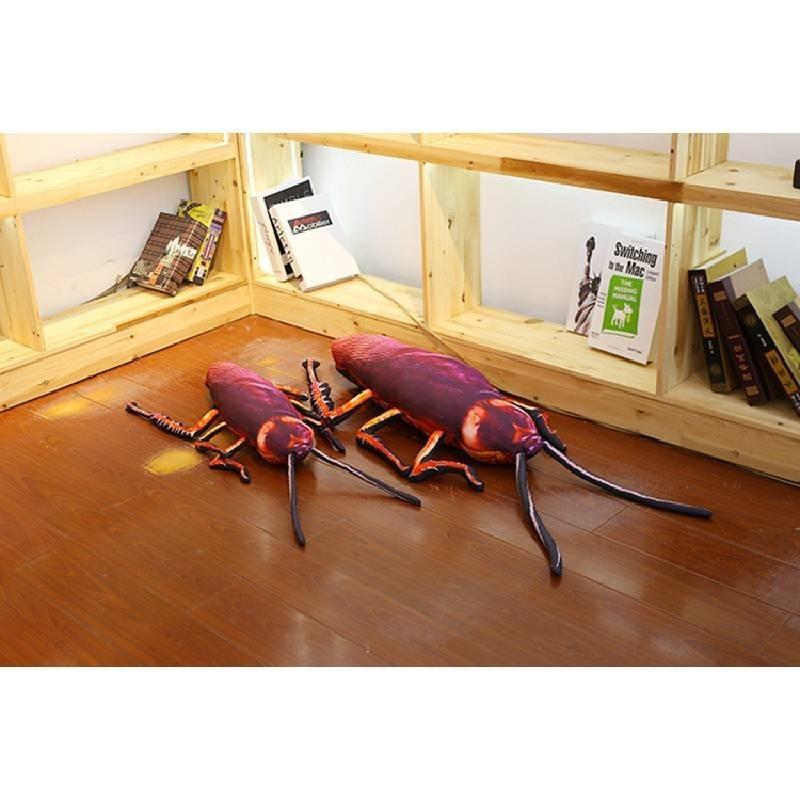 Реалистичная плюшевая подушка-таракан, уникальный подарок-прикол, коротковорсовая мягкая игрушка