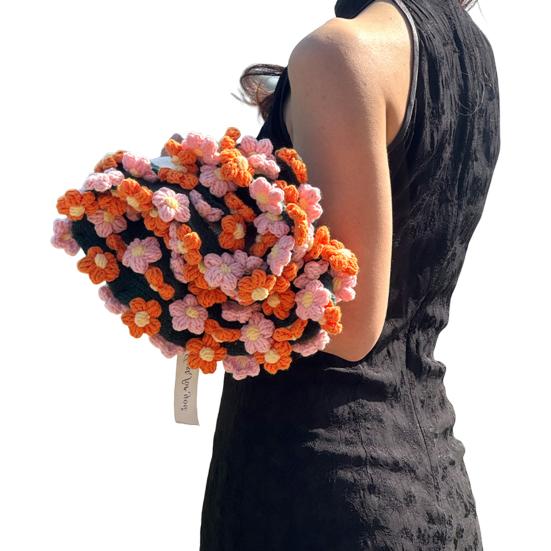 Вязаный крючком букет ромашек Вязаный крючком букет Одеяло ручной работы Цветы Плед для домашнего дивана Кровати Дивана Декор